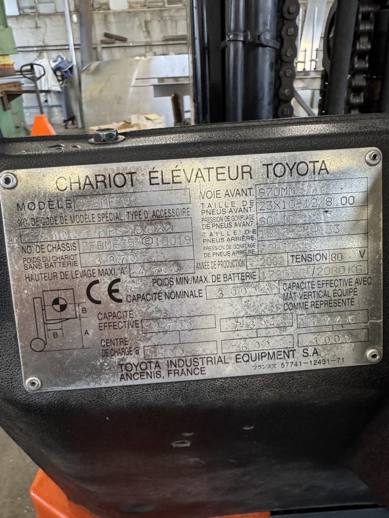 Toutes les informations sur le chariot élévateur (carte grise)